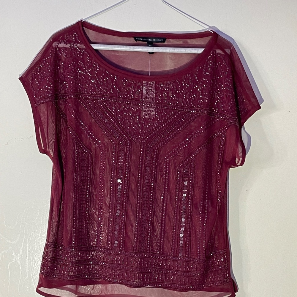 Red White House black market shirt